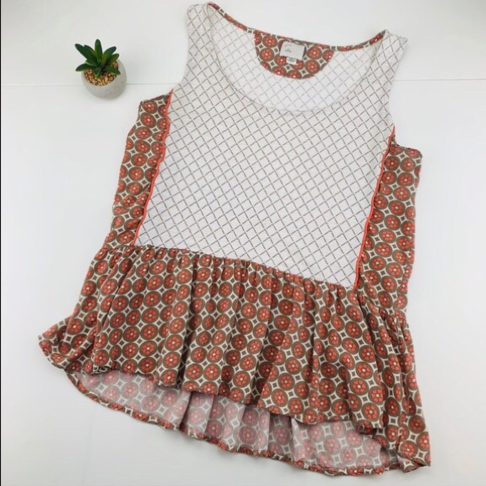 Anthropologie tank. High-low hem. Like new!